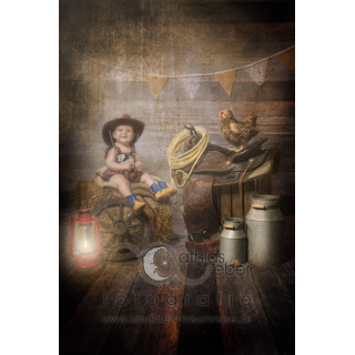 Babyfotografie Kinderfotografie Saar Pfalz Vintage Cowboy Cowgirl Reiten Sattel Stall Stiefel Wester