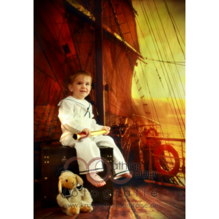 Baby Kinder Foto Saar Pfalz Seemann Matrose Schiff Segeln Sailor Meer Ozean